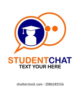 student chat vector logo template illustration.This logo suitable for business
