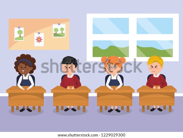 Student Children School Desk Classroom Stock Image Download Now