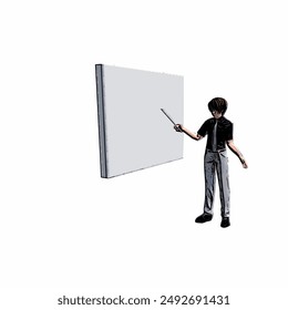 Student classmate scene ilustration design template 
