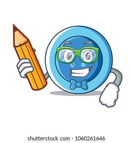Student clothing button character cartoon
