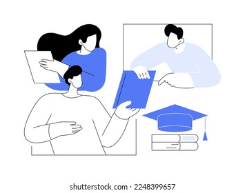 Student club abstract concept vector illustration. Student organization, university interest club, after-school activity program, college association, professional hobby society abstract metaphor.