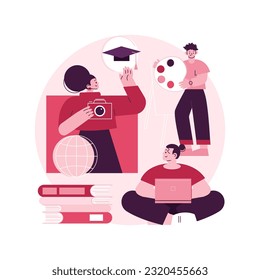 Student club abstract concept vector illustration. Student organization, university interest club, after-school activity program, college association, professional hobby society abstract metaphor.