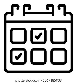 Student club calendar icon outline vector. Study literature. Person training