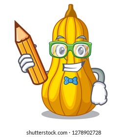 Student cold squash juice in character bottle