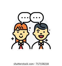 Student community concept Isolated Line Vector Illustration editable Icon