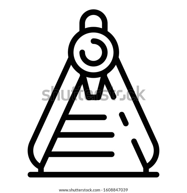 Student compass icon.\
Outline student compass vector icon for web design isolated on\
white background