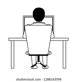 student with computer