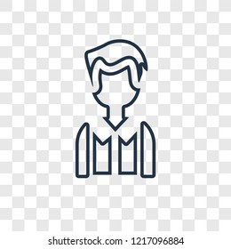 Student concept vector linear icon isolated on transparent background, Student concept transparency concept in outline style
