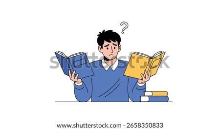 Student confused choosing between two books and needing help with a decision