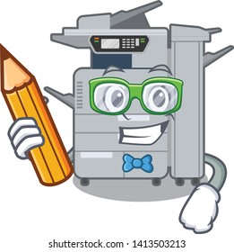 Student copier machine isolated in the cartoon