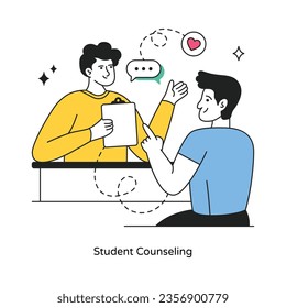 Student Counseling abstract concept vector in a flat style stock illustration