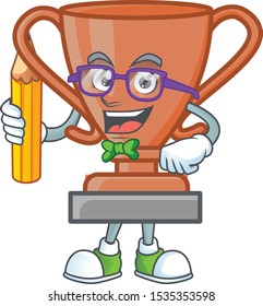 Student cup bronze trophy for win collection.