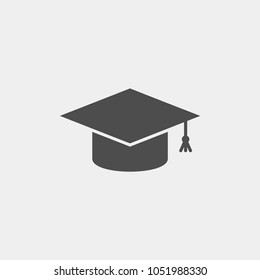 Student cup flat vector icon. Student flat vector icon