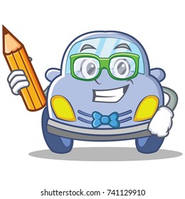 Student cute car character cartoon