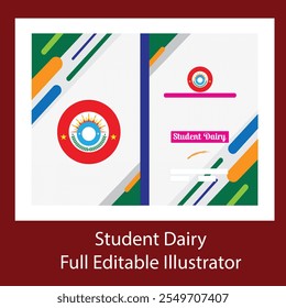 Student Dairy Cover Vector, eps, editable eps