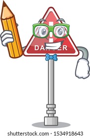 Student danger cartoon isolated in the character