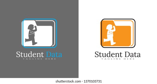 student data logo , kids data icon, can for use application icon -vector