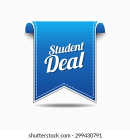 Student Deal Blue Vector Icon Design