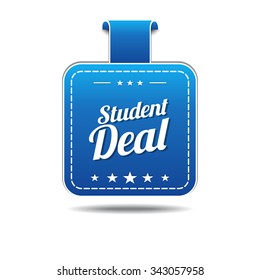 Student Deal Blue Vector Icon Design