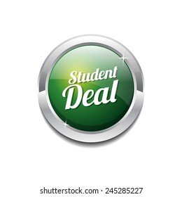 Student Deal Green Vector Icon Button