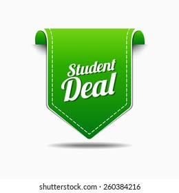 Student Deal Green Vector Icon Design