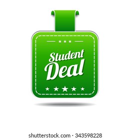 Student Deal Green Vector Icon Design