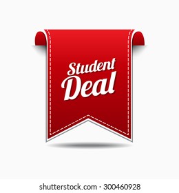 Student Deal Red Vector Icon Design