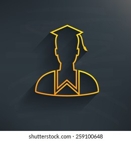 Student design on blackboard background,clean vector