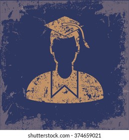 
Student design on old paper background,vector