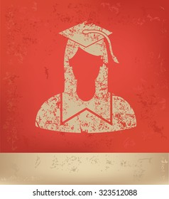 Student design on red background,poster grunge design