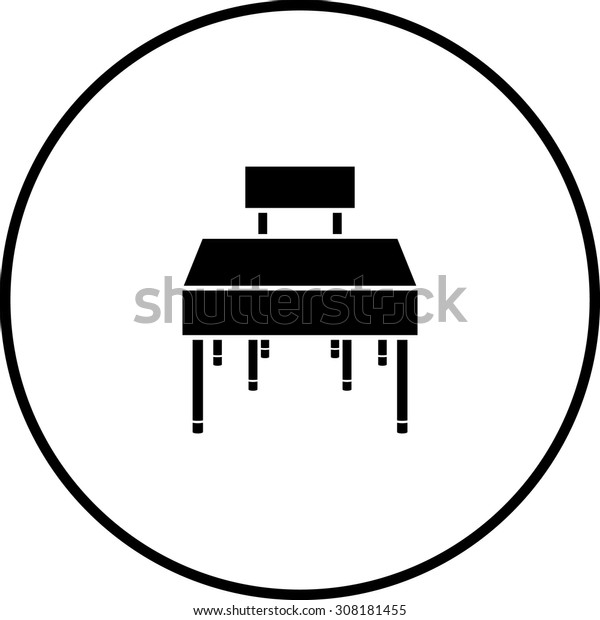 Student Desk Stock Vector (Royalty Free) 308181455