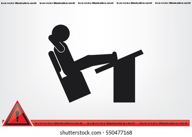student desk and chair icon vector illustration EPS 10