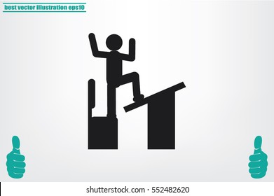 student, desk and chair icon vector illustration EPS 10