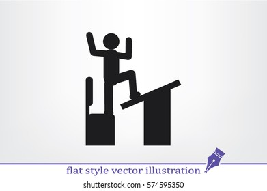 student, desk and chair icon vector illustration.