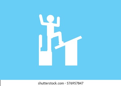 student, desk and chair icon vector illustration.