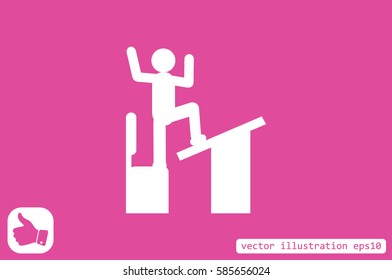 student, desk and chair icon vector illustration
