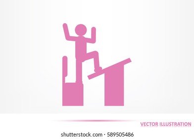 student, desk and chair icon vector illustration EPS 10