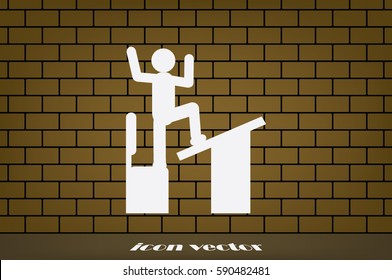 student, desk and chair icon vector illustration.
