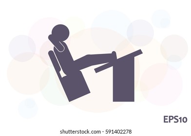 student desk and chair icon vector illustration EPS 10