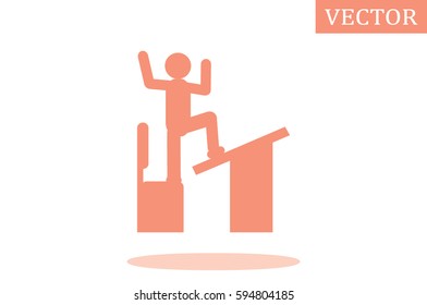 student, desk and chair icon vector illustration.