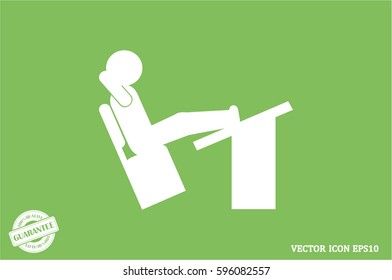 student desk and chair icon vector illustration EPS 10