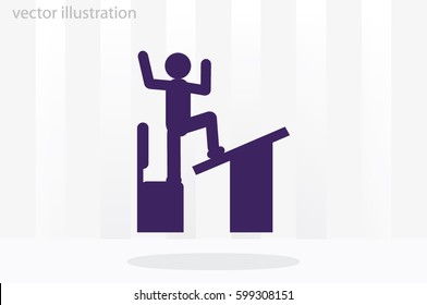 student, desk and chair icon vector illustration EPS 10