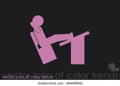 student desk and chair icon vector illustration EPS 10
