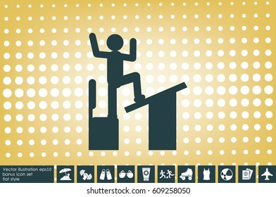 student, desk and chair icon vector illustration EPS 10