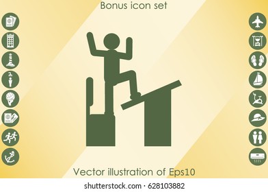 student, desk and chair icon vector illustration EPS 10