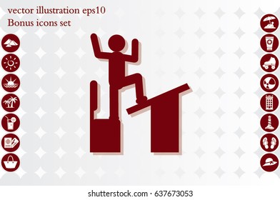 student, desk and chair icon vector illustration EPS 10