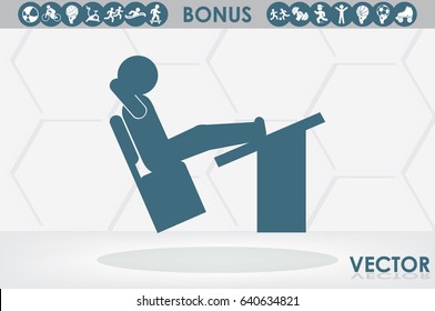 Student Desk And Chair Icon Vector Illustration EPS 10