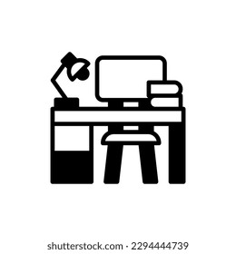 Student Desk icon in vector. Illustration