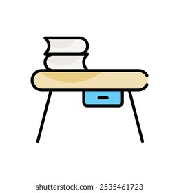 Student Desk icons set five different style vector stock illustration