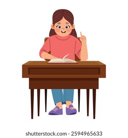 Student at Desk Studying for Schoolwork